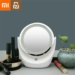 Irrigators Xiaomi YouPin Miroir 1x5x Magnification de rotation à 360 degrés Portable Double face bureau Intelligent avec miroir de maquillage léger