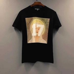 IRTS V11323 Fashion Heren Tops TEES 2023runway Luxe beroemd merk European Design Short Print Party Style T-Shirts Mens Clothing J240506