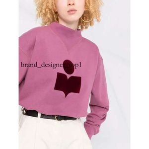 Isabel Marant Hoodies mode high-end designer luxe katoenen pullover driehoek half hoge nek sweatshirts tops trui topkwaliteit losse casual sweatshirts 4825