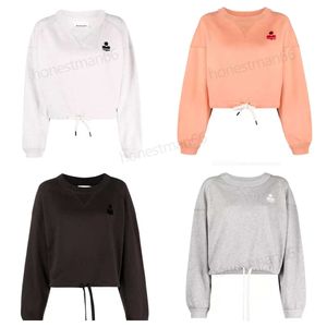 Isabels Marants Diseñador de mujeres Sudadera Sudaderas con capucha Nueva letra Flocado Correa de impresión Cuello redondo Sportshirt Mujer Casual Suéter de manga larga Tops