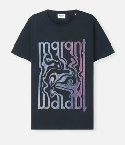 Isabel Marant Femmes Designer T-shirt Imprimer Lettre Mode Casual Polyvalent Pull À Manches Courtes Tops Isabel Marant