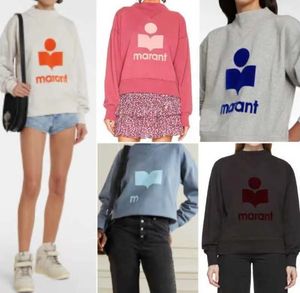 ISABEL MARANT1 AW Designer Mode Sweatshirt Katoenen Hoodie Nieuwe Isabels Marants Klassieke Trui Letter Massaal Print Hoge Hals Losse Trui Dames Mouw Top