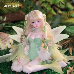 Isabella BJD pop 14 Muxi Fantasy Flower Fairy liefde hoop vleugels parels ketting oranje prachtig vakmanschap borduurwerk Joybjd 240108