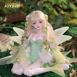 Isabella BJD pop 14 Muxi Fantasy Flower Fairy liefde hoop vleugels parels ketting oranje prachtig vakmanschap borduurwerk Joybjd 240108