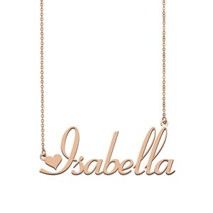 Isabella naamkettingen hanger op maat gepersonaliseerd voor dames meisjes kinderen beste vrienden moeders geschenken 18k vergulde roestvrijstalen sieraden