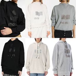 Isabels Marant Designer Hoodies Women Cotton Sweatshirts Casual Loose Sweater Print Sparkly Letters Tops