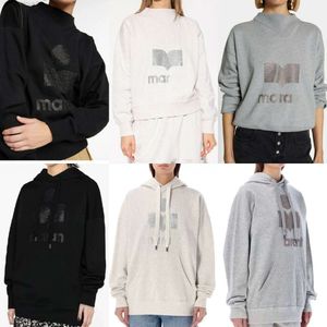Isabels Marant Designer Hoodies Femmes Coton Sweatshirts Sweats Casual Low Sweater Print Sparkly Lettres