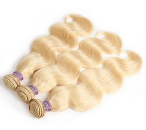 IsHow Braziliaanse lichaamsgolf HUNF HAAR WEET 613 Blonde kleur 4pcs Lot Peruaanse Maleisische Indiase maagdelijke haarweefselbundels voor vrouwen59197217