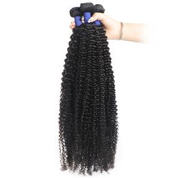 Ishow nerts Braziliaanse rechte los diep water HUNDER HAAR BUNDLES CURLY Extensions Peruaanse lichaam Weave Inslag voor vrouwen alle leeftijden Jet Black Maleisisch