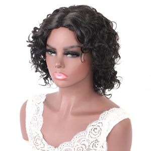 Ishow court Bob perruques dentelle partie 1b/30 27 # 2 # 4 # brésilienne vierge cheveux humains perruques couleur marron bouclés vague de corps