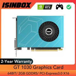 ISINBox GT 1030 Grafische kaart 2/4GB 64bit GDDR5 Videokaart voor NVIDIA GeForce GT1030 4 GB DVI HD Output PCIe PCI-E3.0 16X PC GPU