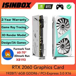 ISINBox RTX 2060 Grafische kaart GDDR6 6GB 192bit Gaming Videokaart voor NVIDIA GEFORCE RTX2060 6 GB PCIE3.0 DP HD SLOT PC GPU