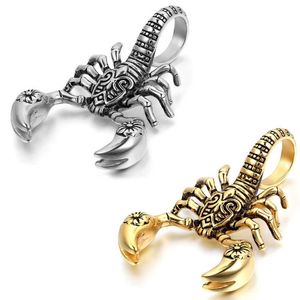 ISINYEE mode Punk Scorpion collier pour hommes femmes filles Vintage or argent Animal bijoux en cuir chaîne accessoires