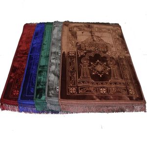 Tapis de prière islam tapis de prière musulman portable pliable arabe sejadah tapis tapis motif aléatoire 200925243K
