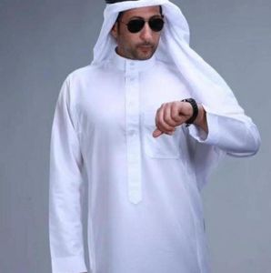 Vêtements islamiques hommes longueur à manches longues en vrac musulman saoudien pakistan kurta costumes habit kaftan thobe1578341