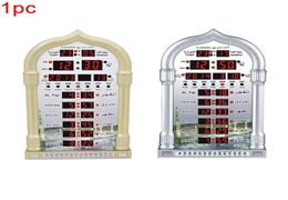 Islamique Led Azan Horloge Musique Jouant Cadeau Table Murale Mosquée Calendrier De Prière Musulmane Décor À La Maison Temps Rappelant Ramadan Automatique Y204198272