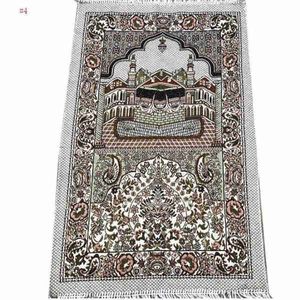 Alfombra de oración musulmana islámica 70*110, alfombra de oración árabe saudí turca de Dubái, ropa para el hogar, manta suave de Ramadán, alfombrillas