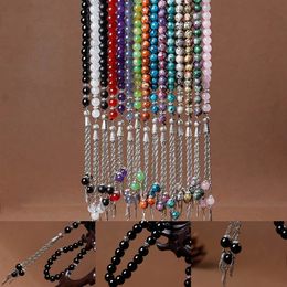 Tasbih islámico Muslim Rosary Beads 33 Rosario de oración para hombres brazalete para hombres AGATES DE PIEDRA NATURAL AGATES HACIDADOS 240429