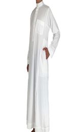 Islamique Homme Populaire Blanc Soudanais Islamique Vêtements Ethniques Qatar Thobe Arabe Culte Robe Thawb Hommes Dubaï Turk Thobeka Majozi 3457924