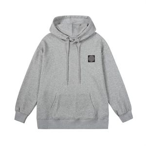 Eiland nieuwe mannen mode hoodie sweatshirts stenen paar stijl geborduurd rond badge logo los plus size pocket comfortabele katoen casual hoodies pullover 02