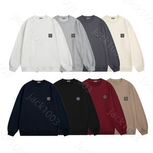 Island New Mens Sweatshirts Fashion Style Couple Sweetshirt Sweet Swege Badge brodé Round Logo Longe Loose Coton Coton Casual Hip Hop Streetwear Pullover Cover