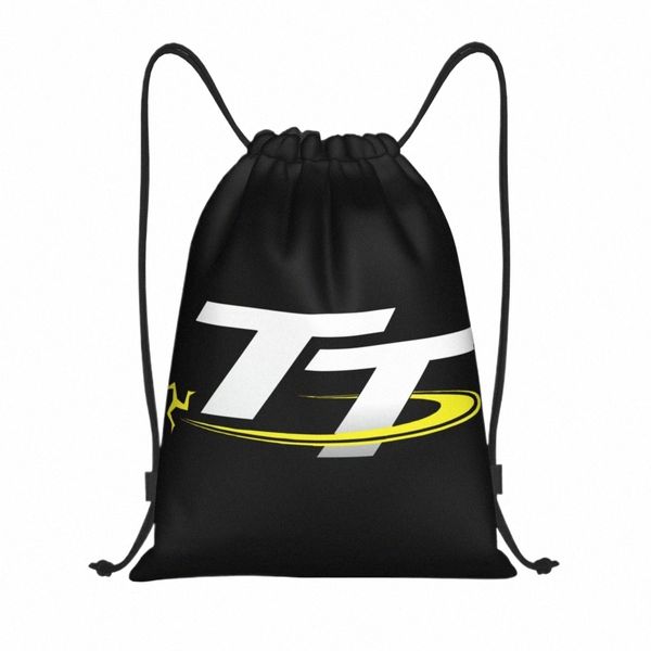 Isle of Man Flag Drawstring Sac à dos Sports de sport Sac pour femmes hommes TT Motorcycle Racing Training Sackpack E3JD #