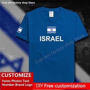 Israël israélien t-shirt personnalisé Jersey Fans bricolage nom numéro marque t-shirt haute rue mode Hip Hop ample décontracté t-shirt 220616