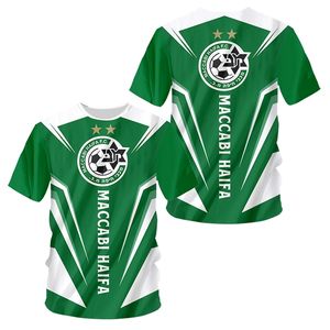 Israël Maccabi Haifa Jersey Été Hommes Football Plus Taille Maccabi Haifa T-shirts Drapeau À Manches Courtes Vert Singes Fans Vêtements De Football 220606