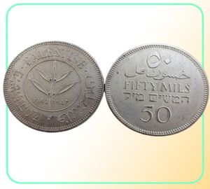 Israël Palestina 50 Mils Silver Full Set 1931 1933 1934 1935 1939 1940 1942 7PCS Hoge kwaliteit1891782