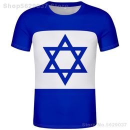 ISRAËL t-shirt diy gratis custom made naam nummer isr t-shirt natie vlag il jodendom arabisch land hebreeuws arabische print kleding 220609