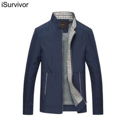 Isurvivor Mannen Herfst Jassen en Jassen Jaqueta Masculina Mannelijke Causale Mode Slank Gepaste Groot Afmeting Zipper Hombre 210927