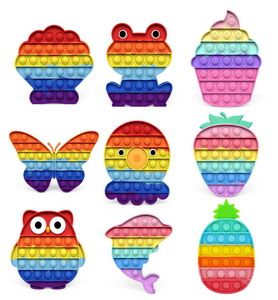 It Toys Push Bubble Rainbow Animal Owl Dinosaur Dolphin It Regenboog Stress Relief Toy Pit Kids Gifts9963796