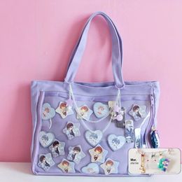 Ita Bag Girls Lolita Style Lovely Crossbody Kawaii Clear Sac Schoolbags pour les adolescentes Candy Sweet Itabag Sacs H210 240401
