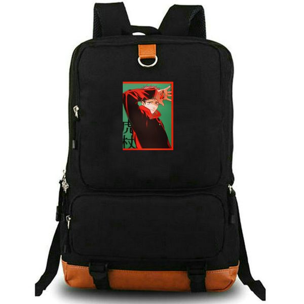 Mochila Itadori Yuji Mochila Jujutsu Kaisen Versión del álbum Mochila escolar de dibujos animados Mochila estampada Mochila de ocio Mochila para portátil