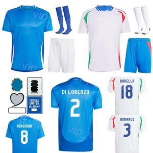 Italia 24 25 Euro Cup 2 Di Lorenzo Soccer Jersey Nationaal Team 22 Zaniolo 8 Jorginho 19 Fratteni 14 Chiesa 1 Donnarumma Retegui Barella voetbalshirt Kits Mens Jeugd