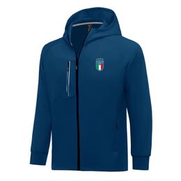 Italia hommes vestes automne manteau chaud loisirs en plein air jogging sweat à capuche pleine fermeture éclair à manches longues décontracté veste de sport