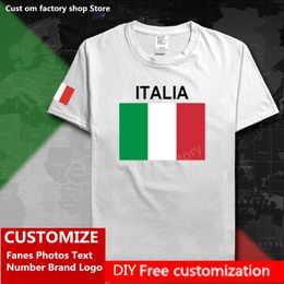 T-shirt ITALIA T-shirt personalizzata Fans in jersey Nome fai-da-te Numero T-shirt di marca High Street Fashion T-shirt casual allentata hip-hop Italia 220616