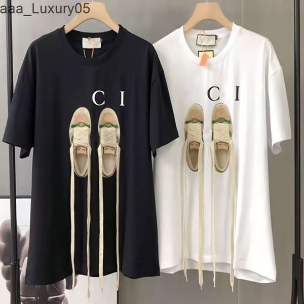 Gucci Guccie GG Вы Marca italiana para hombre camisetas para hombre mujer moda algodón letra G zapatos deportivos europeos estampado gráfico negro blanco cuello redondo clásicos U