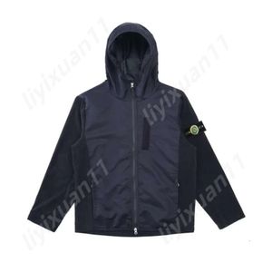 Italiaans merk Stones Island Heren Geborduurd Kompaskruis Afneembaar Logo Jas Denim Jas Steen Geborduurde Arm Badge Stones Island Hoodie 1343 9218