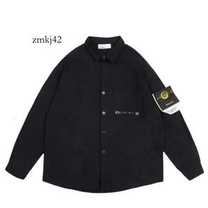 Italiaans merk Stones Island Heren Kwaliteit Geborduurd Kompaskruis Afneembare Stone Rose Jacket Denim Jacket Stone Geborduurde Arm Badge 9225