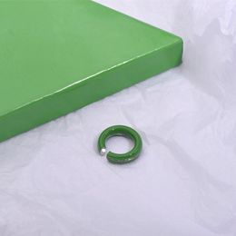 Italiaanse design sieraden groene emaille glazuur crack opening vrouwen ring mode gepersonaliseerde vakantie cadeau