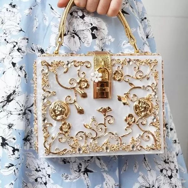 Italienische Mode Box Vintage Damen Abendtaschen Handtaschen Luxus Gold Hohl geschnitzt Clutch Geldbörse Hochzeit Party Prom Damen Tasche Braut Accessoires