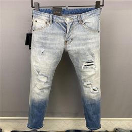 Mode italienne jeans décontractés pour hommes européens et américains haut de gamme lavé poli à la main qualité optimisée 98572698