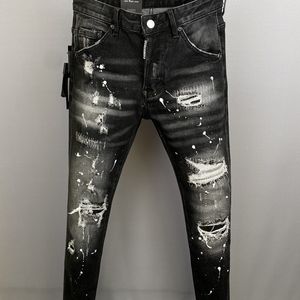 Jeans casuales de moda italiana para hombres europeos y americanos lavados a mano de alta gama calidad optimizada 9858 9859