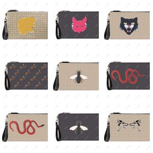 Italiaanse modezak Designer Wallets Envelop Bag Casual Neo Vintage Clutch Bags Toiletiekas Cosmetische zakken Handtas Wallet Munt Portemonnee 473904 30x21x1.5cm