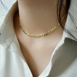 Collana a catena italiana Figaro a maglie in oro massiccio 14k 60 cm da 4 a 6 8 10 mm 12273t