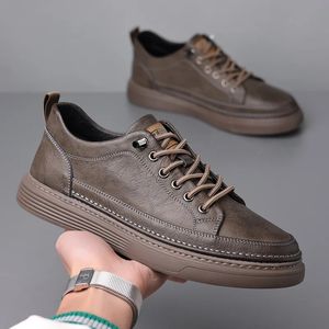 Italien authentine cuir décontracté dentelle up oxford Outdoor Jogging bureau pour hommes chaussures de robe sneakers man 240129