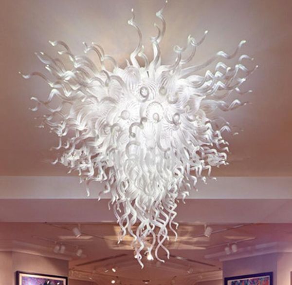 Lustre de verre soufflé à la main italienne Lumières de décoration d'art moderne LED Flush de plafond de plafond en vente