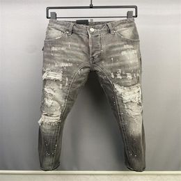 Pantalon en jean italien mode jeans décontractés pour hommes européens et américains haut de gamme lavé à la main qualité polie optimisée 986969296x