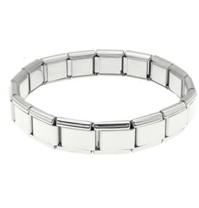 Bracelets modulaires en acier de liaison italienne 18pcs Bracelet de charme italien19155077549